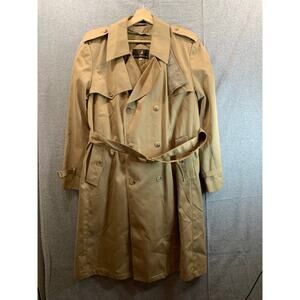 Park Wilshire Trench Coat Womens Size 44L Khaki